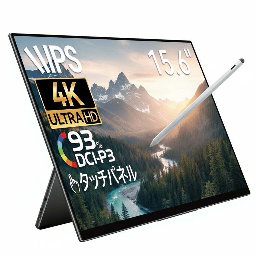 15.6インチ 4K アスペクト比変更 DCI-P3 93% 薄型 RQ-156PU/NU