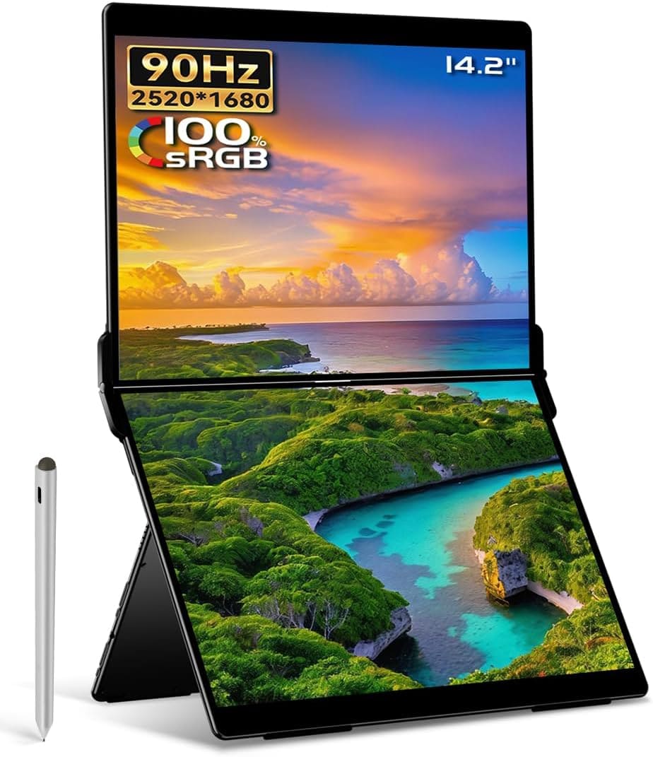 14.2インチ デュアルモニター タッチペン対応 2520*1680 90Hz XP-142PW