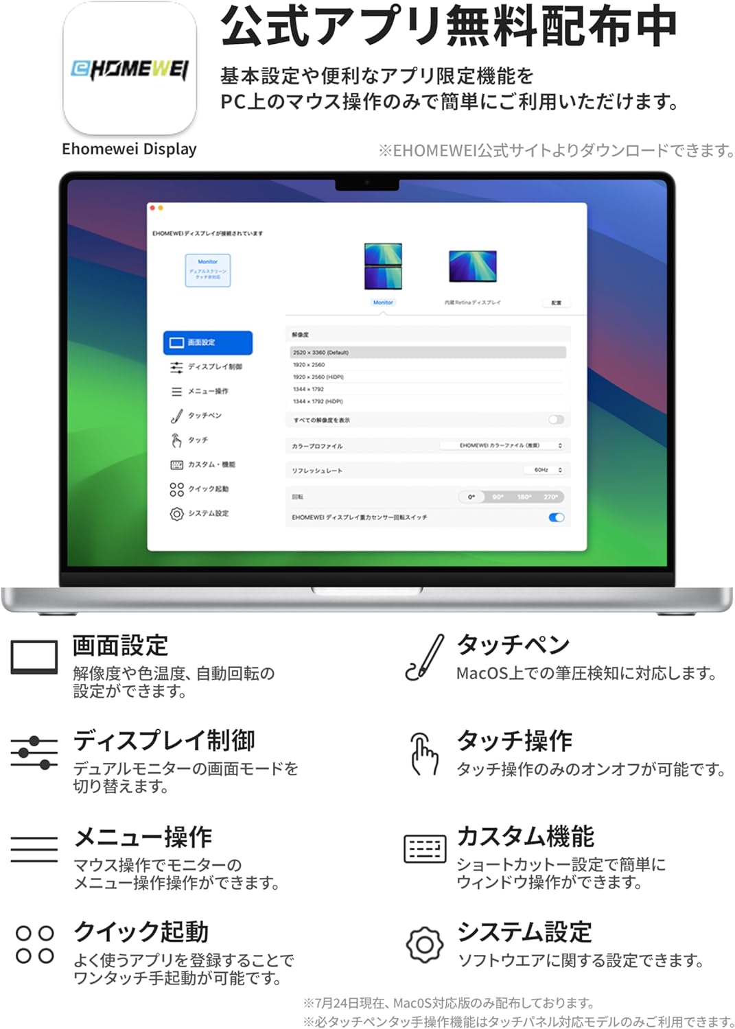14.2インチ デュアルモニター2520*1680 90Hz  XP-142NW