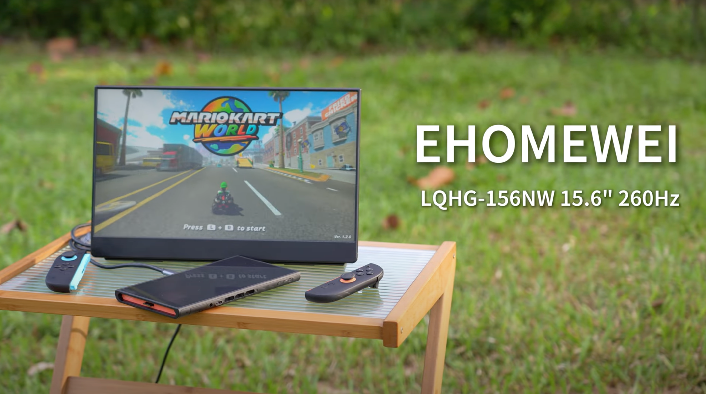 15.6インチ 2560*1440 260Hz LQHG-156NW【Switch2ケーブル1本